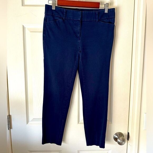 New York & Company Ladies Size 4 Navy Blue Stretch Pants - Picture 1 of 3
